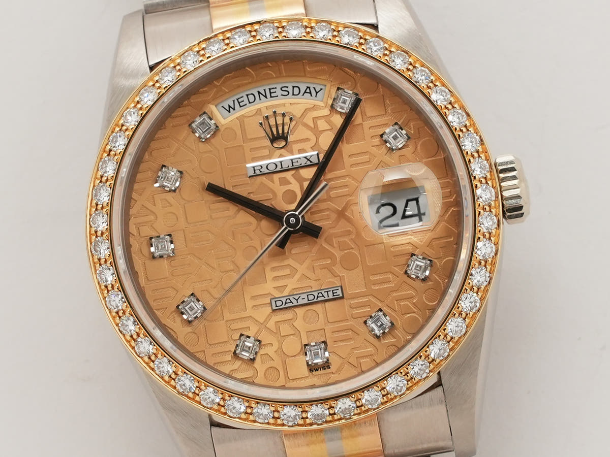 Rolex Day-Date 36 Ref.18349GBIC Horicomputer x10P Diamond Dial Used qn4m5g3f