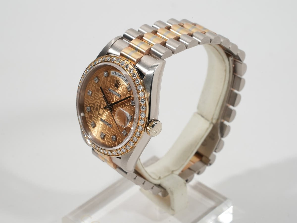 Rolex Day-Date 36 Ref.18349GBIC Horicomputer x10P Diamond Dial Used qn4m5g3f