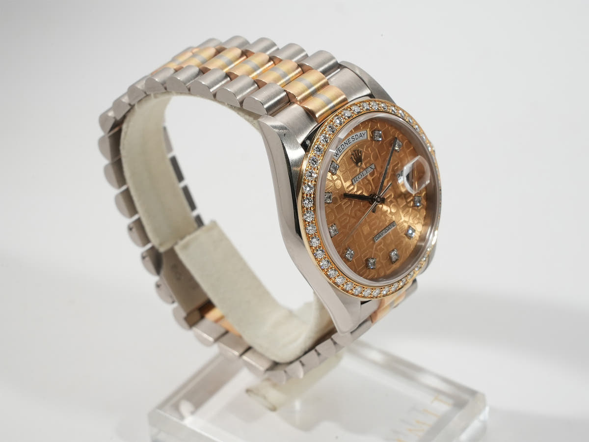 Rolex Day-Date 36 Ref.18349GBIC Horicomputer x10P Diamond Dial Used qn4m5g3f