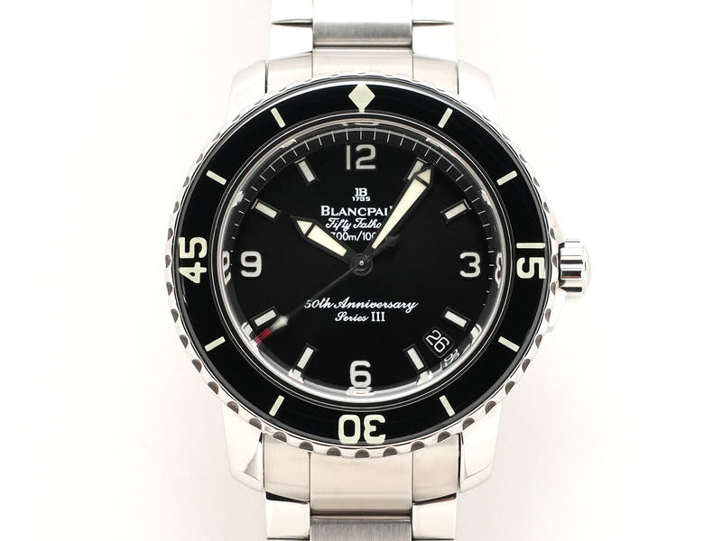 Blancpain Fifty Fathoms 50th Anniversary Series III Ref.2200A-1130-71 Black Dial Used qwjpbh3r