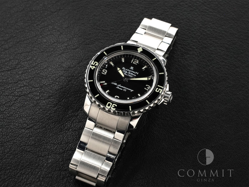 Blancpain Fifty Fathoms 50th Anniversary Series III Ref.2200A-1130-71 Black Dial Used qwjpbh3r