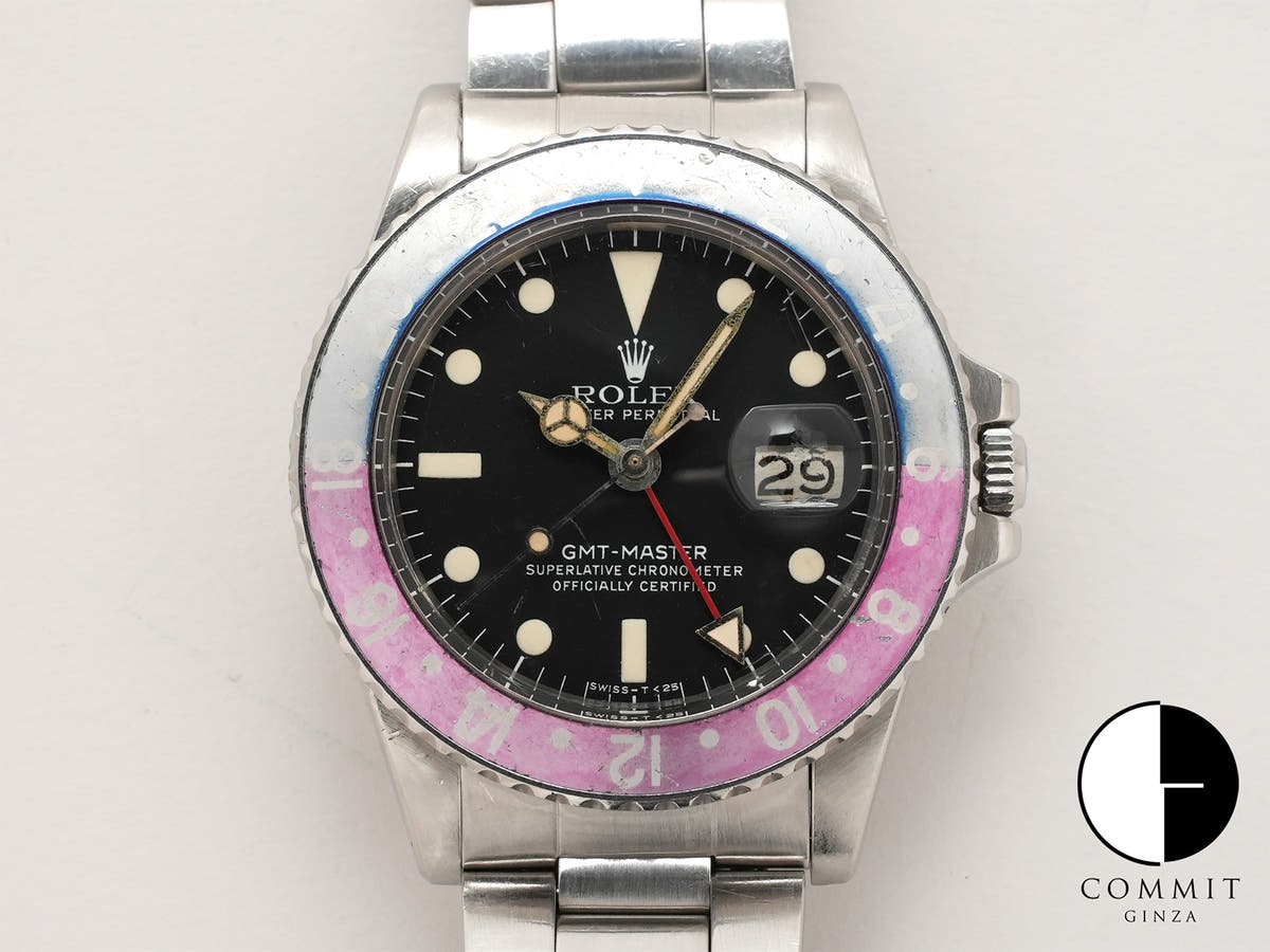 ロレックス GMTマスター Ref.1675 ブラック文字盤 中古 6tgtxuy8