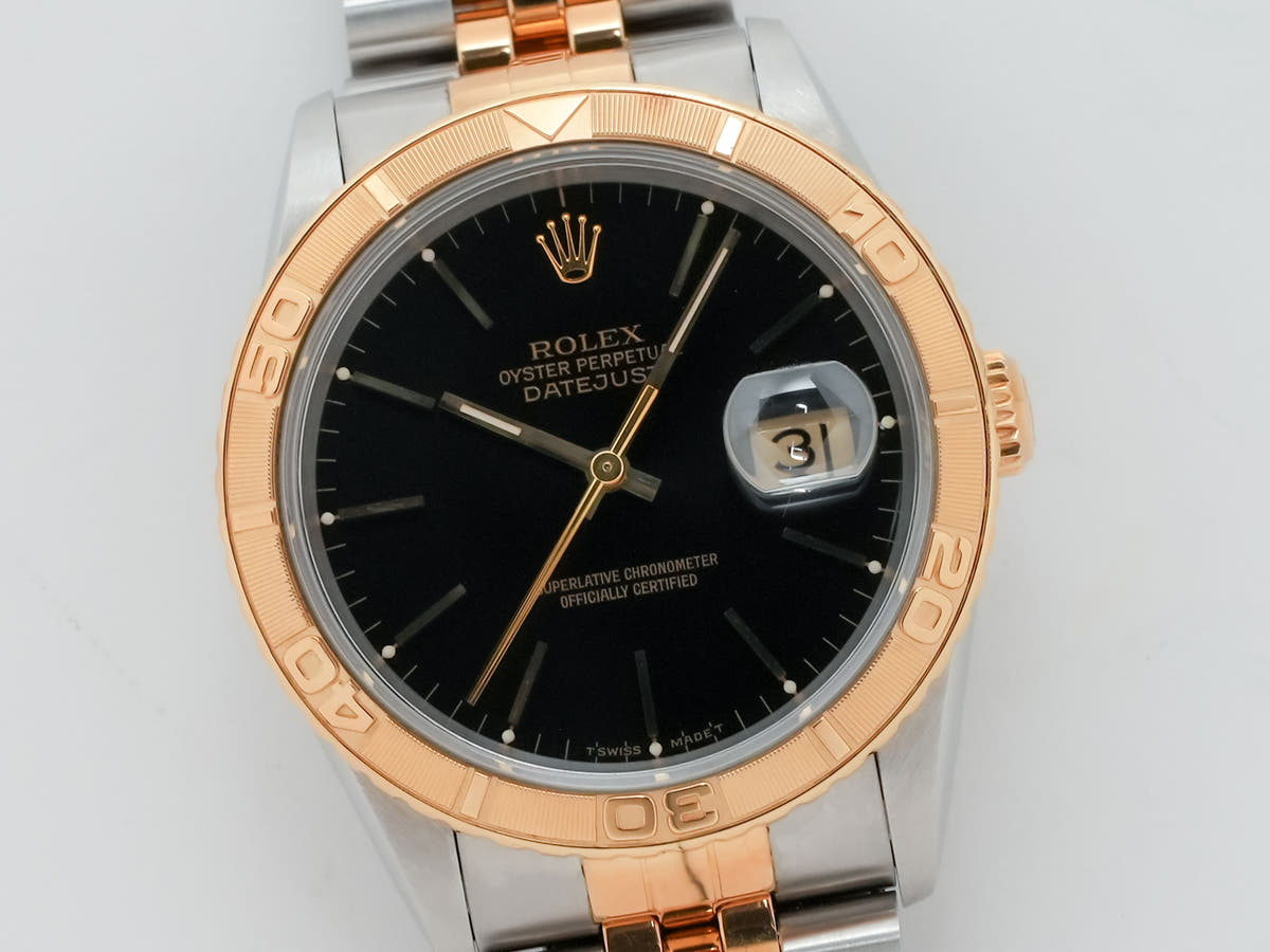 ロレックス デイトジャスト サンダーバード Ref.16263 ブラック文字盤 中古 7hd4dpvq