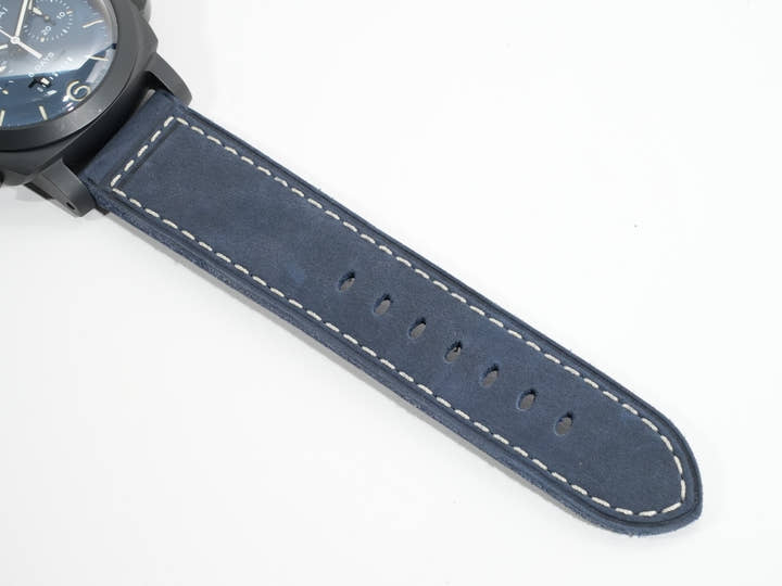 パネライ ルミノール クロノ モノプルサンテ GMT ブルーノッテ Ref.PAM01135 ミッドナイトブルー文字盤 美品 4352s9nk