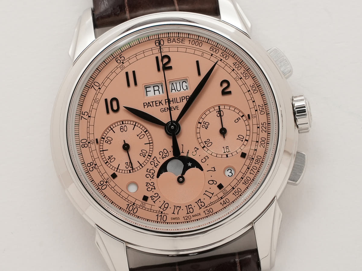 パテックフィリップ パーペチュアルカレンダー クロノグラフ Ref.5270P-001 PT ゴールデンオパーリン文字盤 美品 qn2igscp