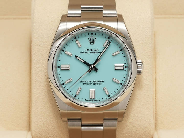 ロレックス オイスターパーペチュアル36 Ref.126000 ステンレススチール ターコイズ文字盤