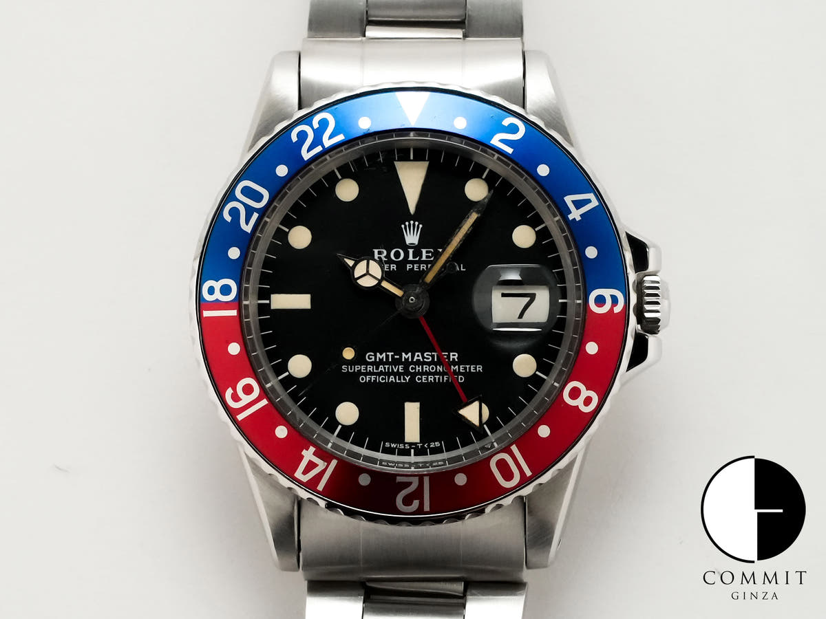 Rolex GMT Master Ref.1675 SS Black Dial Used jfd6rb5k