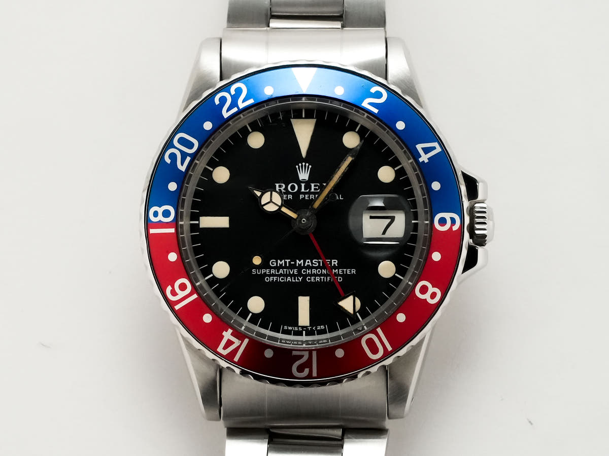 Rolex GMT Master Ref.1675 SS Black Dial Used jfd6rb5k