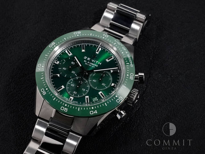 ゼニス クロノマスター スポーツ ヨシダ スペシャル Ref.03.3107.3600/56.M3100 グリーン文字盤 中古 y62nvoqr