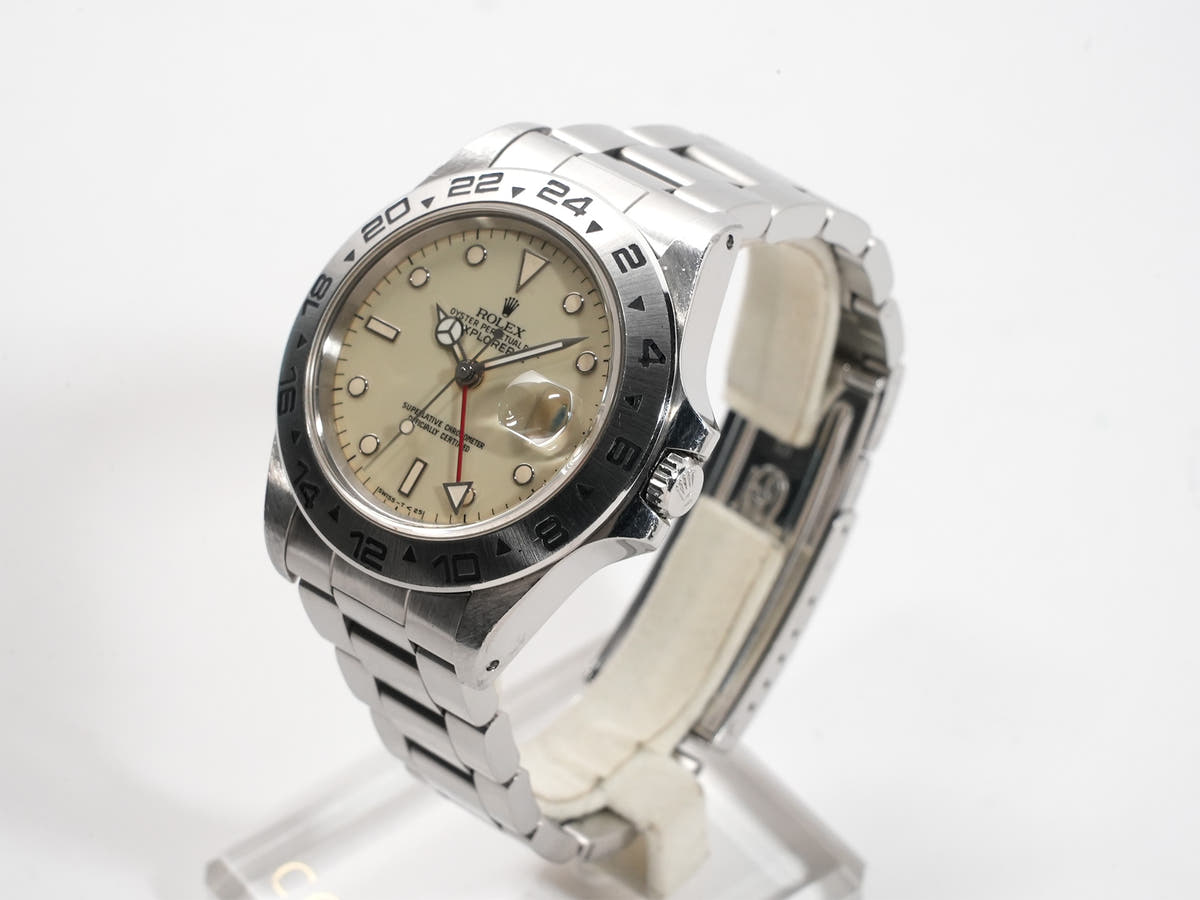 ロレックス エクスプローラー II Ref.16550 アイボリー文字盤 中古 h62ojpzf