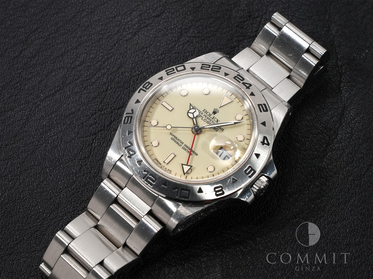 ロレックス エクスプローラー II Ref.16550 アイボリー文字盤 中古 h62ojpzf
