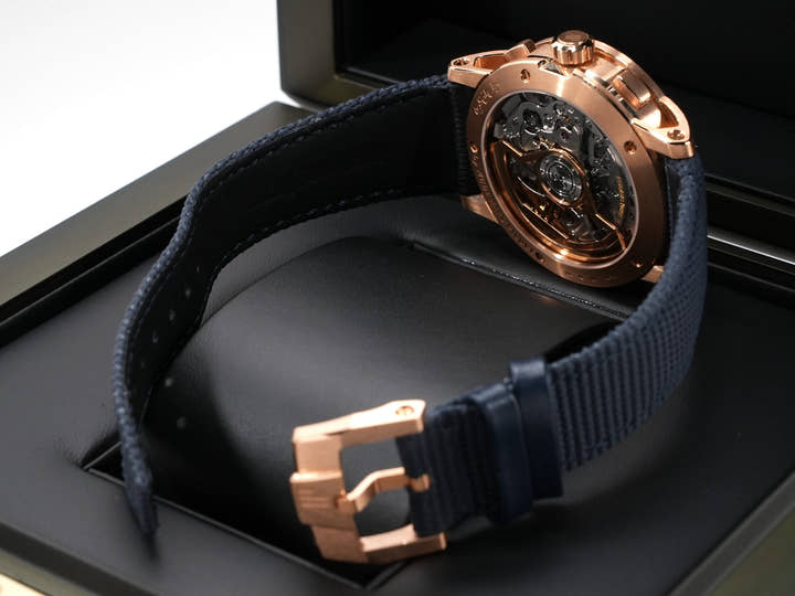 Audemars Piguet CODE 11.59 by Audemars Piguet Chronograph Ref. 26393OR.OO.A321CR.01 Pink Gold Blue Lacquer Dial