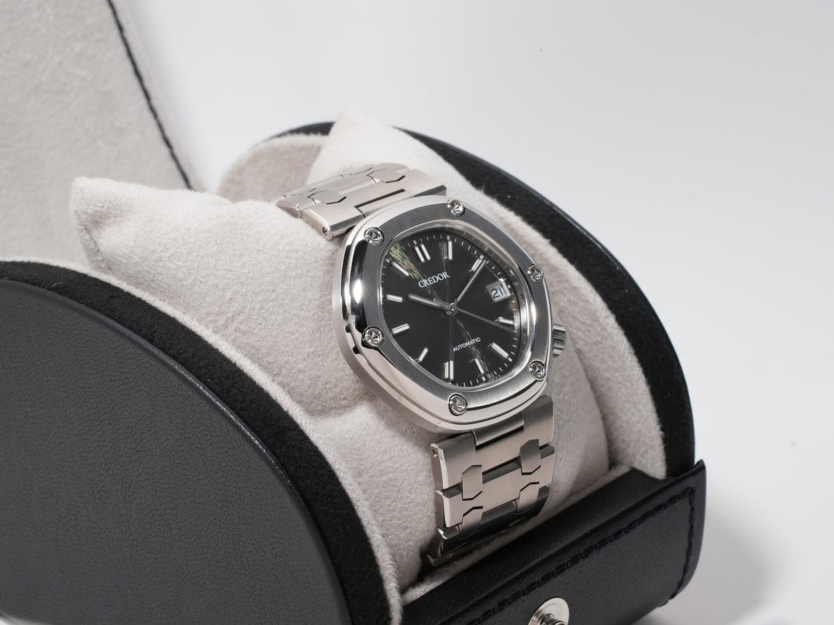 Seiko Credor Locomotive Ref.GCCR999 Black Dial Very Good Condition qpbtf6ng