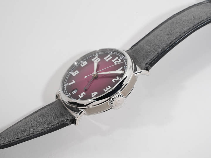 H.モーザー ヘリテージ デュアルタイム Ref.8809-1200 バーガンディ フュメ文字盤 美品 uh8jxcxn