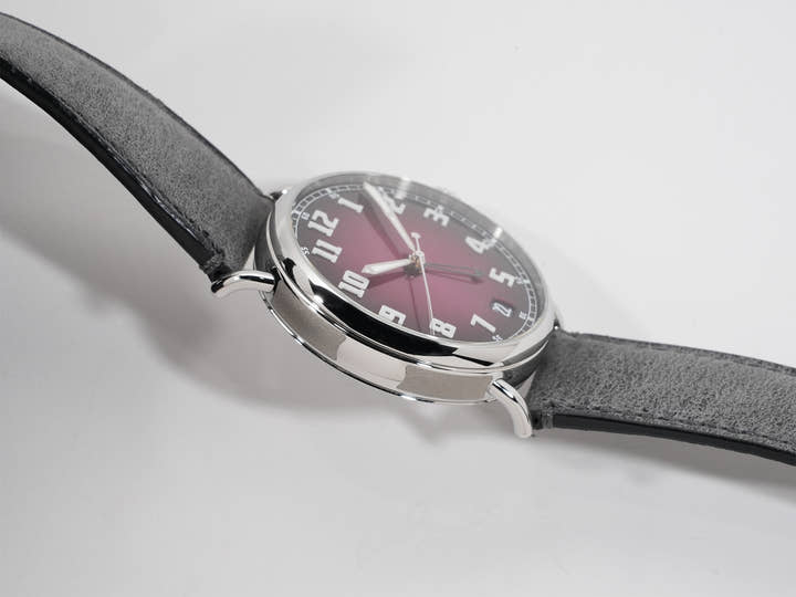 H.モーザー ヘリテージ デュアルタイム Ref.8809-1200 バーガンディ フュメ文字盤 美品 uh8jxcxn