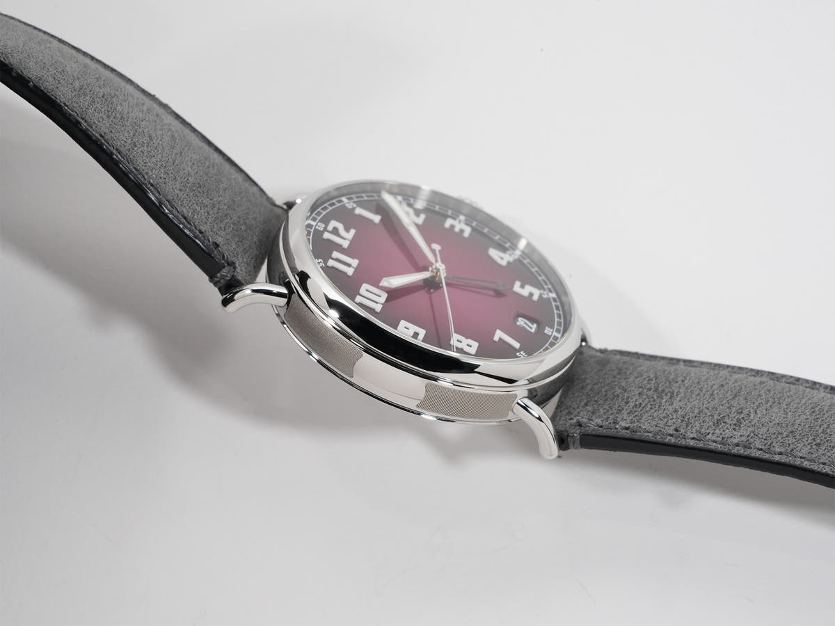 H.モーザー ヘリテージ デュアルタイム Ref.8809-1200 バーガンディ フュメ文字盤 美品 uh8jxcxn