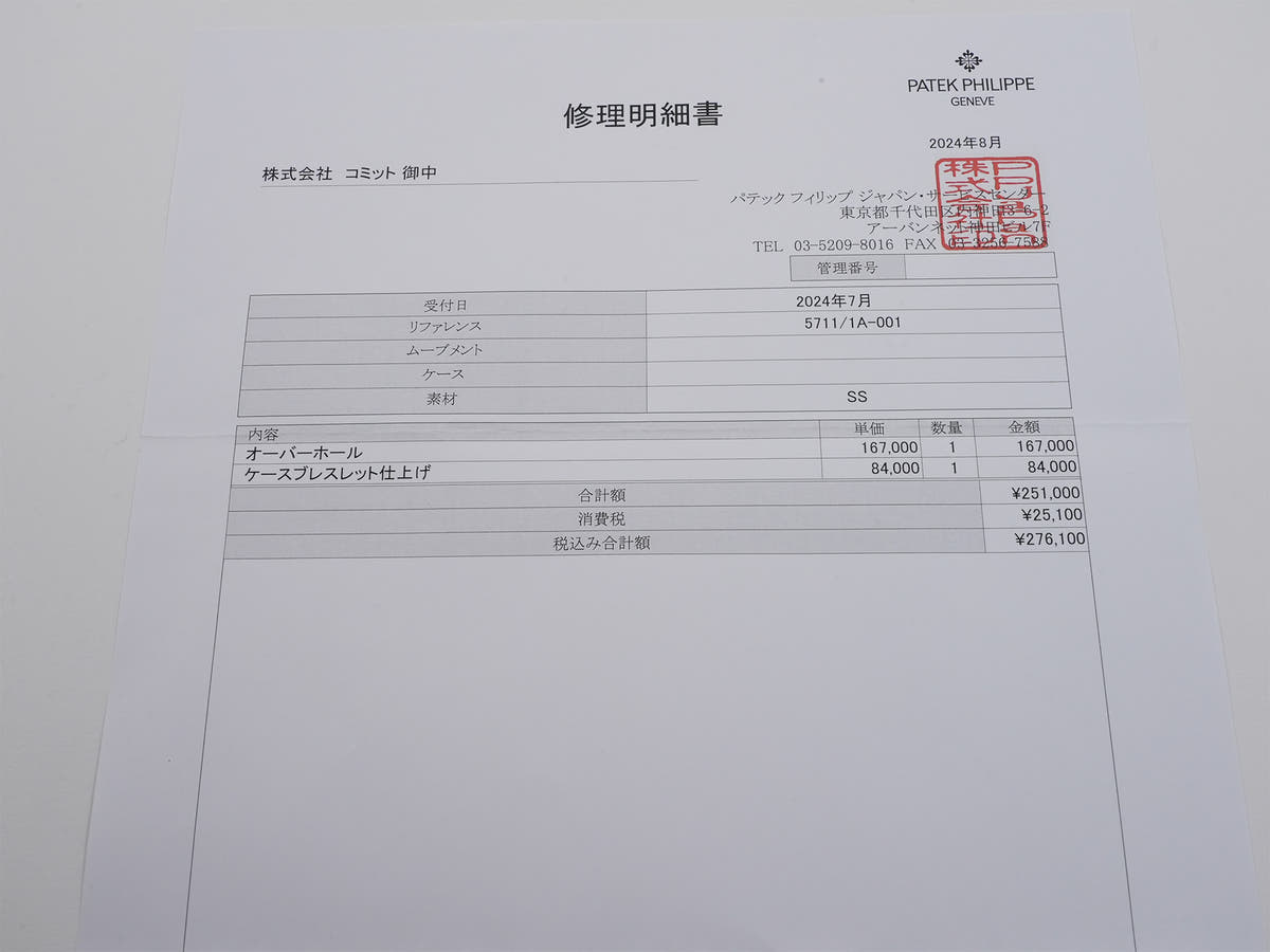 パテックフィリップ ノーチラス Ref.5711/1A-001 ブルー文字盤 美中古 987f3jmn