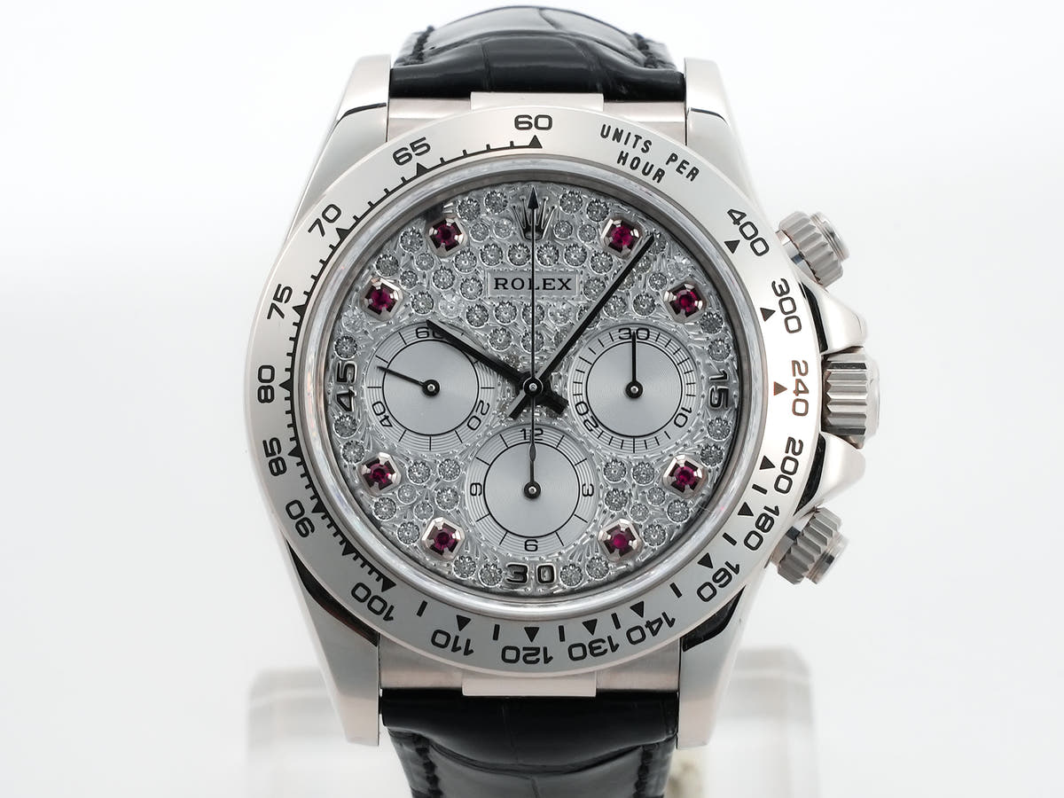 ロレックス デイトナ エルプリメロ Ref.16519 パヴェダイヤx8Pルビー文字盤 中古 n2sg5pyd