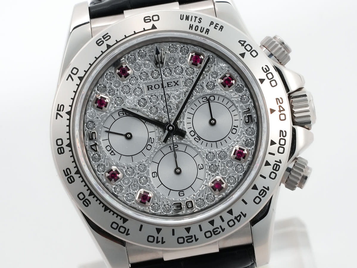 ロレックス デイトナ エルプリメロ Ref.16519 パヴェダイヤx8Pルビー文字盤 中古 n2sg5pyd