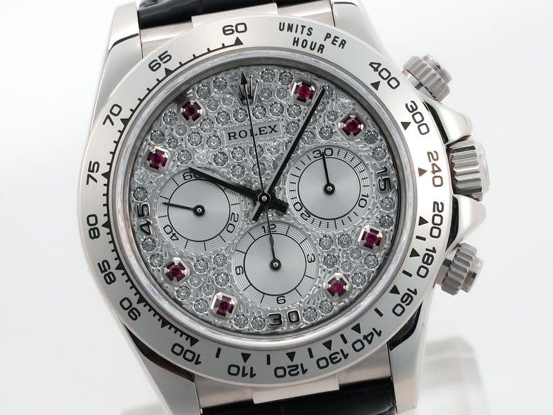 ロレックス デイトナ エルプリメロ Ref.16519 パヴェダイヤx8Pルビー文字盤 中古 n2sg5pyd