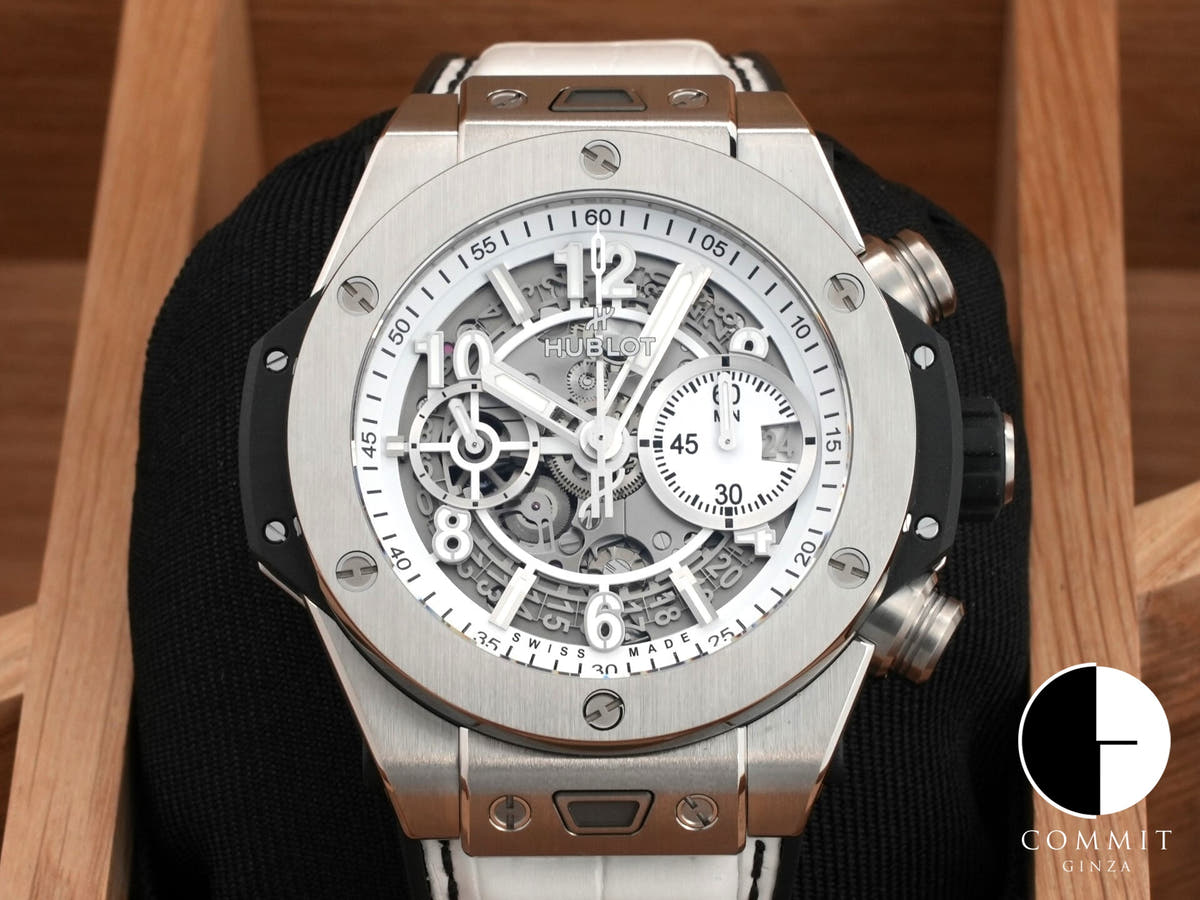 Hublot Big Bang Unico Black &amp; White Ref.421.NX.2010.LR.JPN Matte White Skeleton Dial Excellent Condition z5zvqb3c