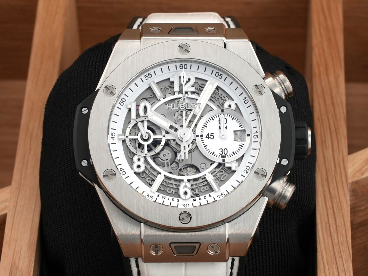Hublot Big Bang Unico Black &amp; White Ref.421.NX.2010.LR.JPN Matte White Skeleton Dial Excellent Condition z5zvqb3c