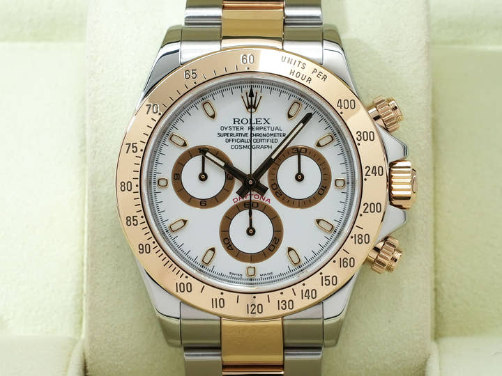 ロレックス デイトナ Ref.116523 ステンレススチール/イエローゴールド ホワイト文字盤