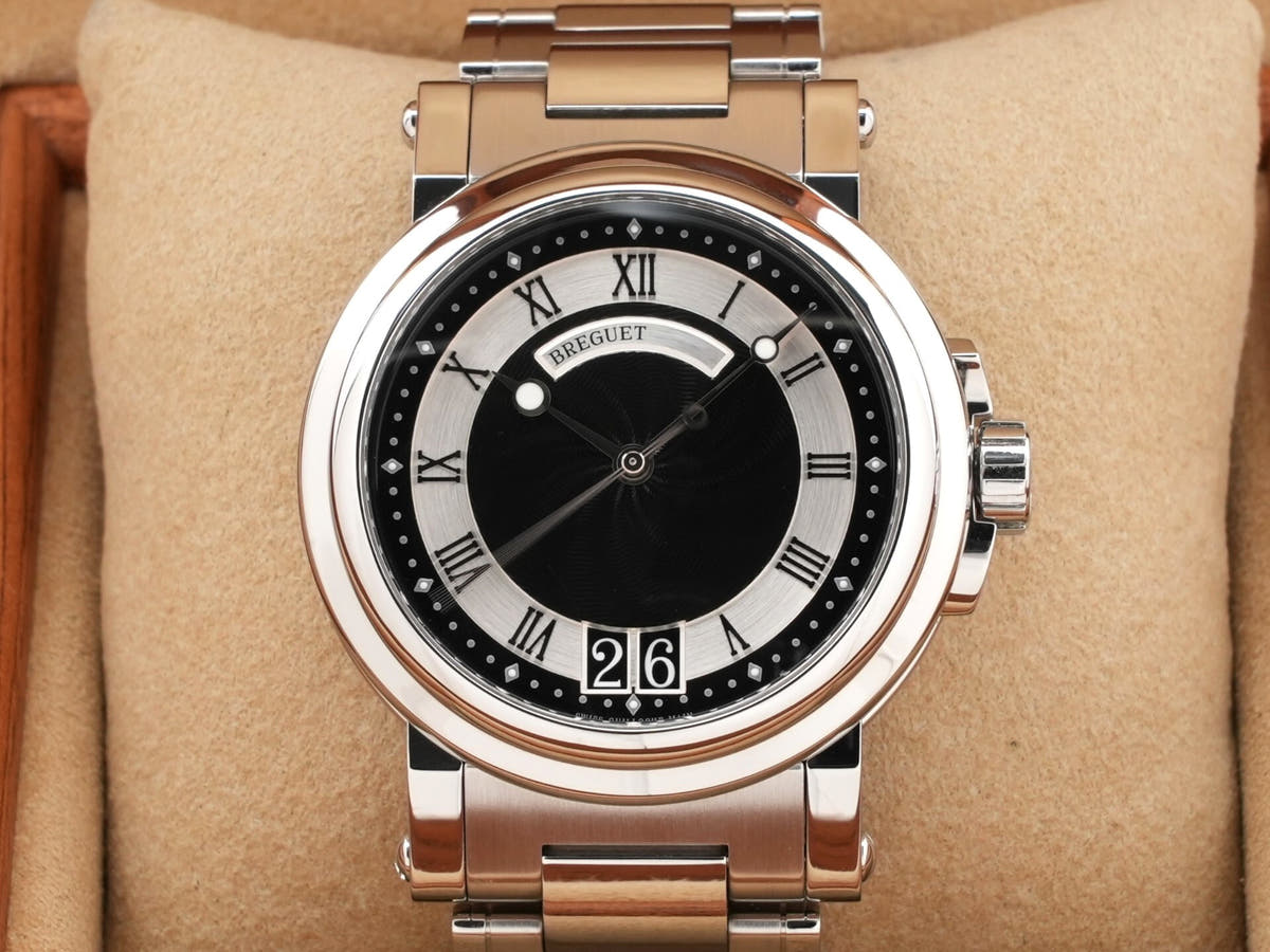ブレゲ マリーンII ラージデイト Ref.5817ST/92/SM0 ブラック文字盤 中古 7ysb5mhg