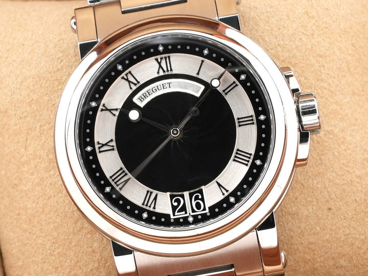 ブレゲ マリーンII ラージデイト Ref.5817ST/92/SM0 ブラック文字盤 中古 7ysb5mhg