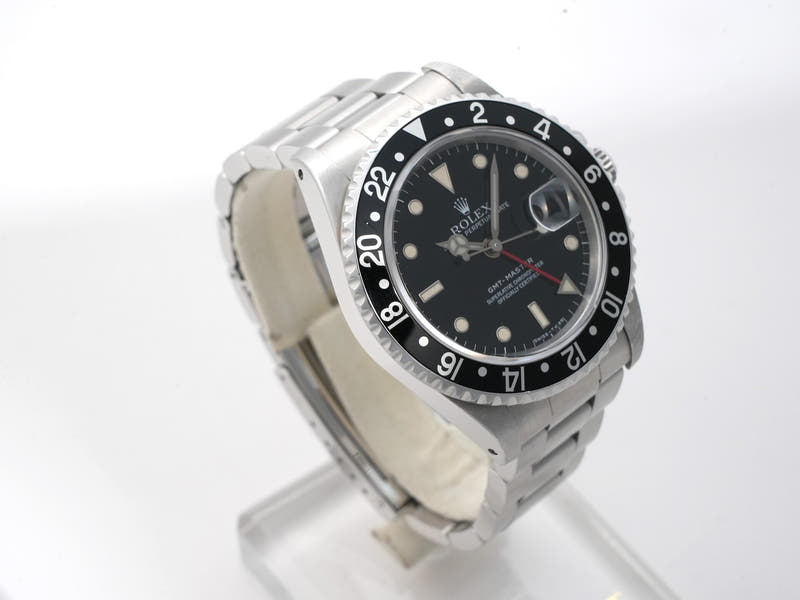 ロレックス GMTマスター Ref.16700 SS ブラック文字盤 オイスターブレスレット 美中古 mgepb36z