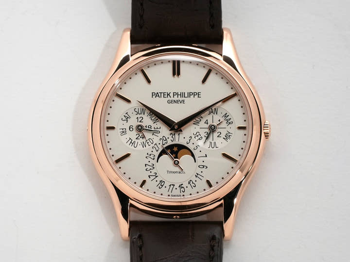 パテックフィリップ パーペチュアルカレンダー TIFFANY＆CO. Ref.5140R-011 ローズゴールド シルバー文字盤