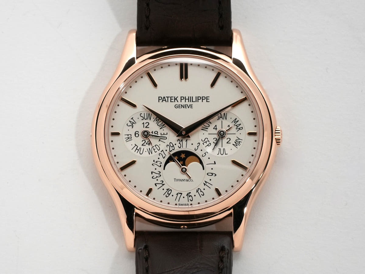 パテックフィリップ パーペチュアルカレンダー TIFFANY&CO. Ref.5140R-011 シルバー文字盤 美品 hnjpdm6v