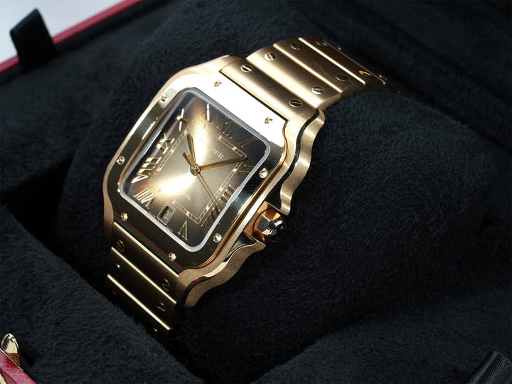 カルティエ サントス ドゥ カルティエ Ref.WGSA0095 スモーキーブラウン文字盤 中古 z4h8876a