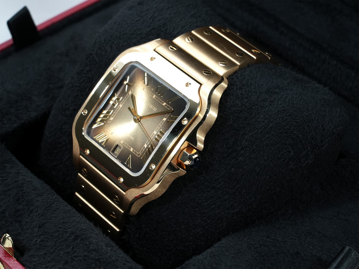 カルティエ サントス ドゥ カルティエ Ref.WGSA0095 スモーキーブラウン文字盤 中古 z4h8876a