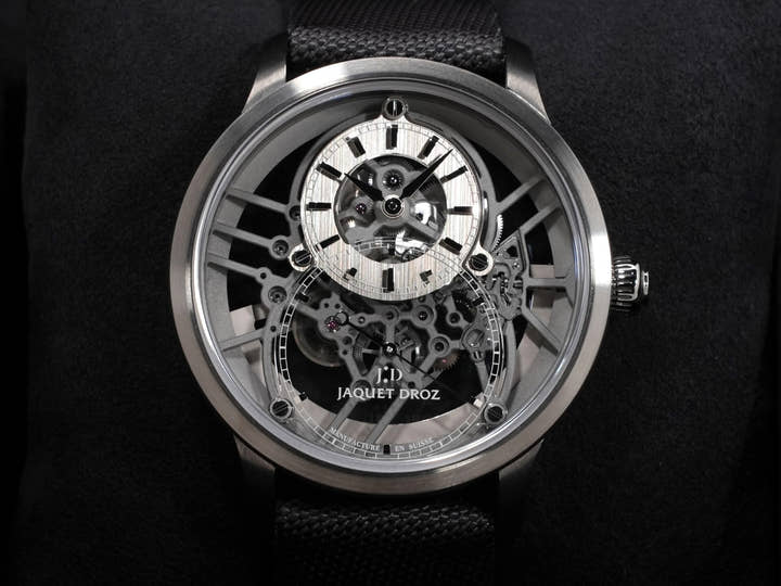 ジャケドロー グランセコンド スケルトン Ref.J003525542 PLASMA CERAMIC スケルトン文字盤 極美品 empnwnmh
