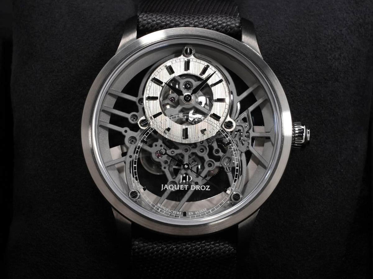 ジャケドロー グランセコンド スケルトン Ref.J003525542 PLASMA CERAMIC スケルトン文字盤 極美品 empnwnmh
