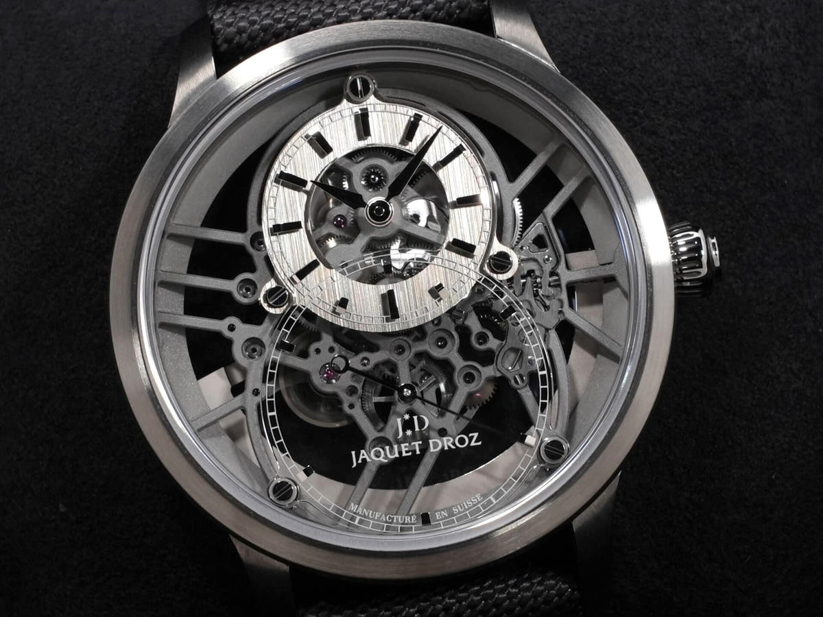 ジャケドロー グランセコンド スケルトン Ref.J003525542 PLASMA CERAMIC スケルトン文字盤 極美品 empnwnmh
