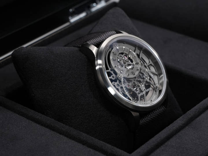 ジャケドロー グランセコンド スケルトン Ref.J003525542 PLASMA CERAMIC スケルトン文字盤 極美品 empnwnmh