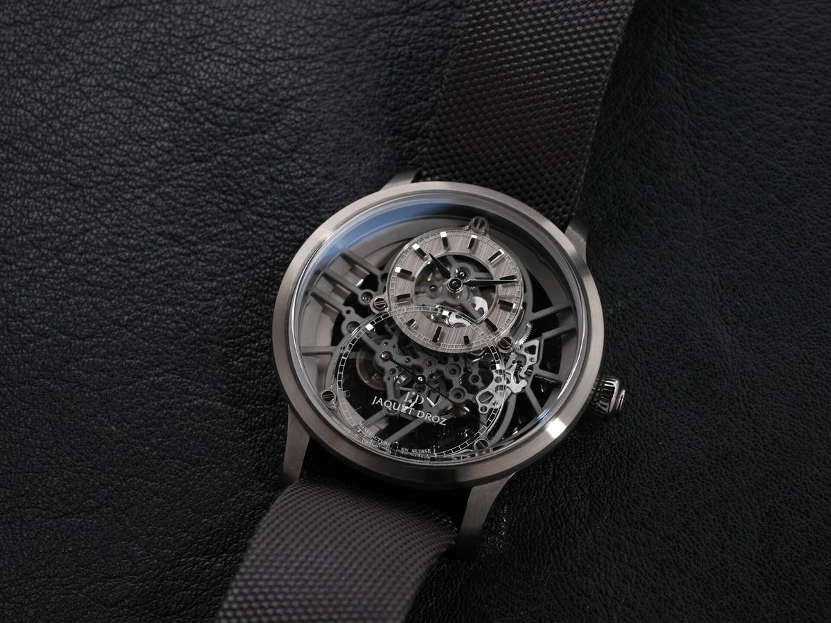 ジャケドロー グランセコンド スケルトン Ref.J003525542 PLASMA CERAMIC スケルトン文字盤 極美品 empnwnmh