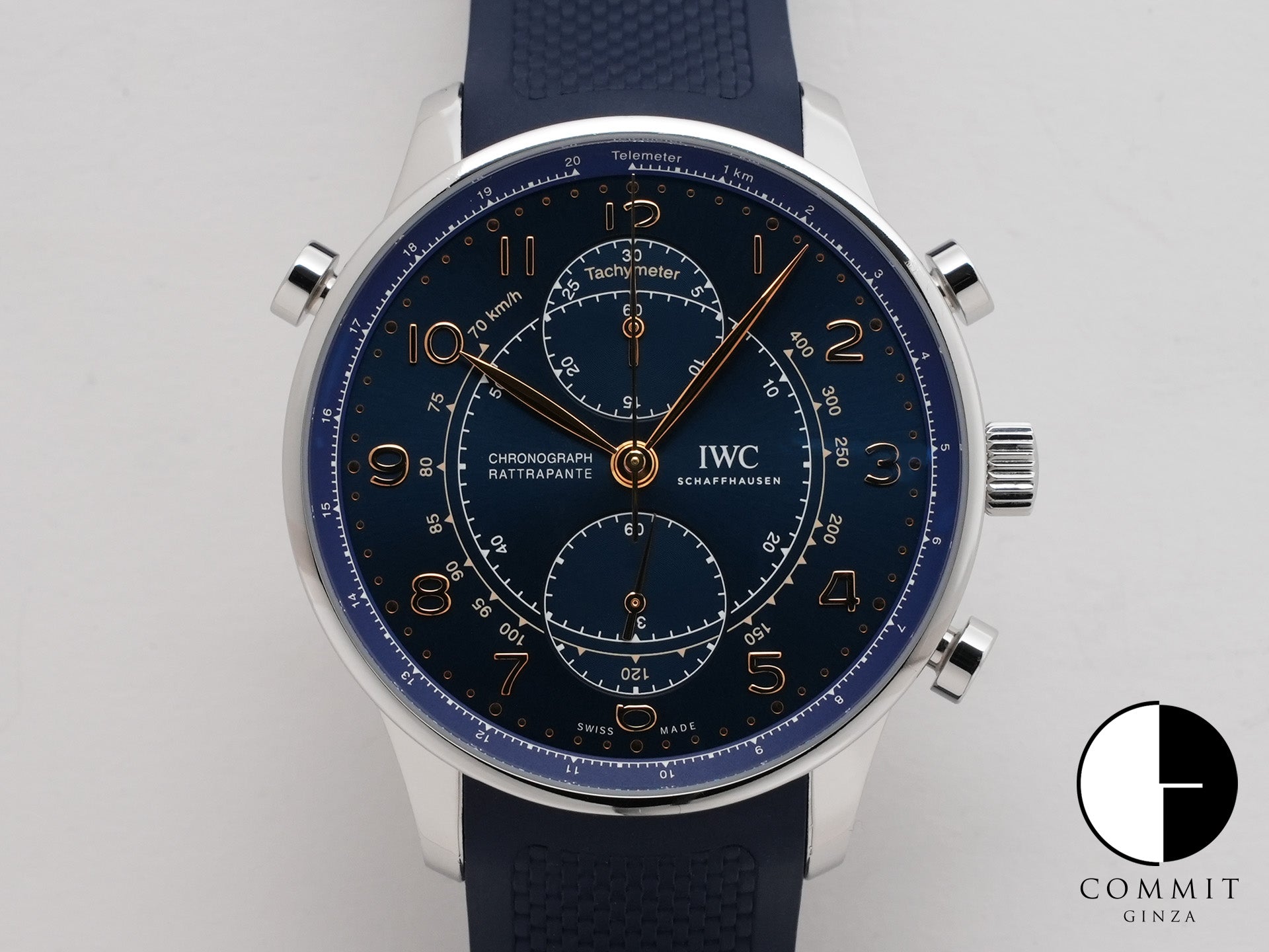 IWC ポルトギーゼ クロノグラフ ラトラパンテ ブティック ミラノ Ref.IW371222 SS ブルー文字盤