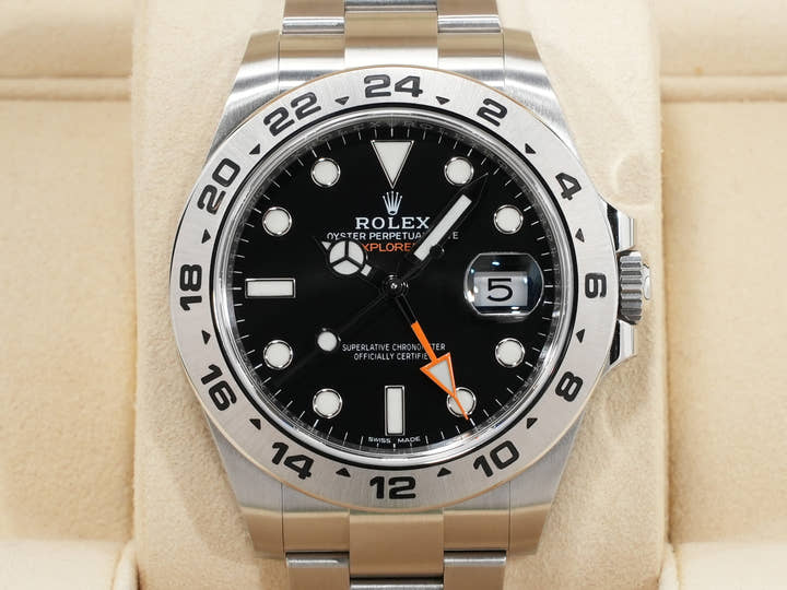 ロレックス エクスプローラーII Ref.216570 ステンレススチール ブラック文字盤