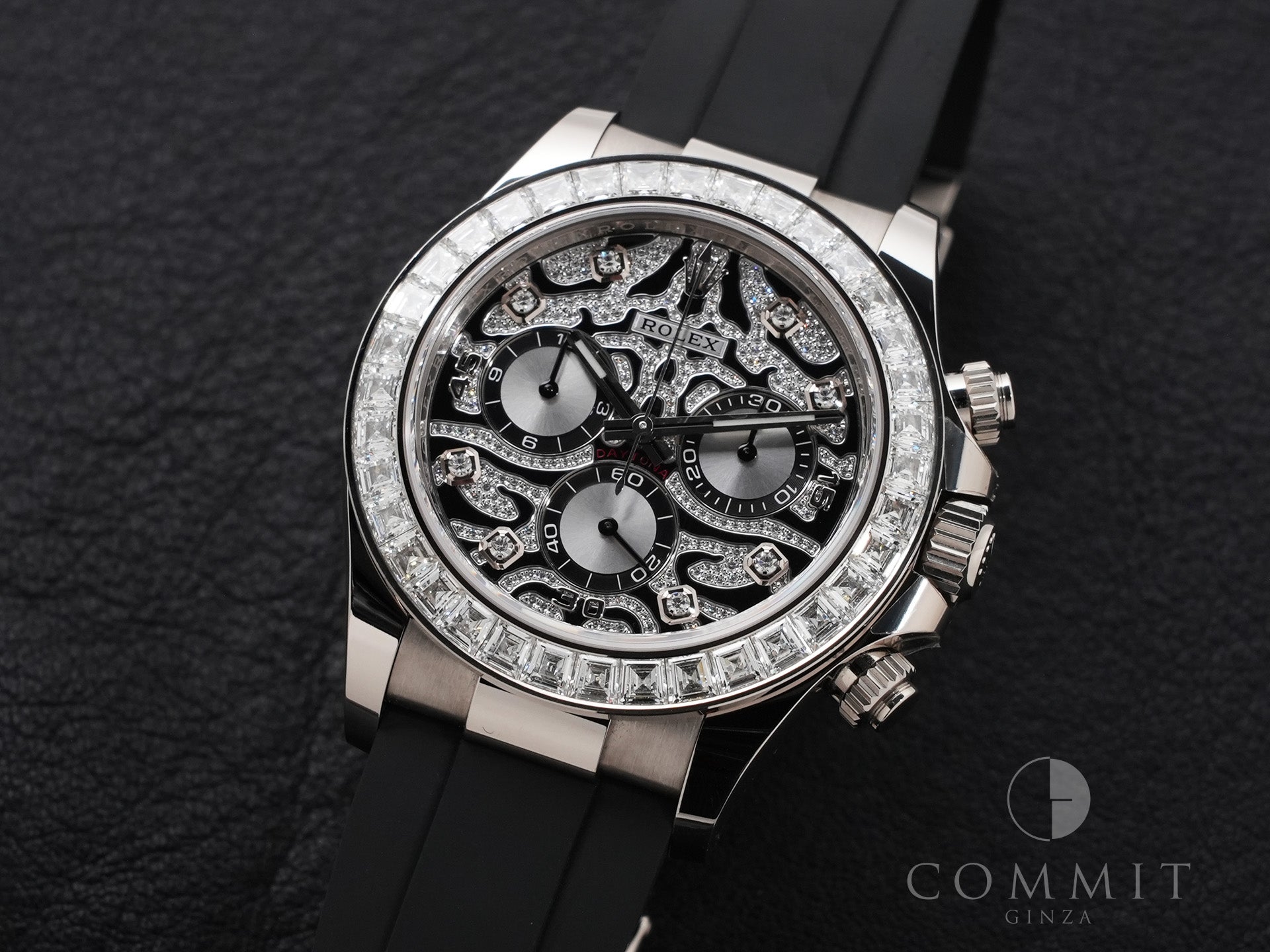 販促品 未使用 ROLEX 掛け時計 デイトナ シルバー 黒 黒文字盤