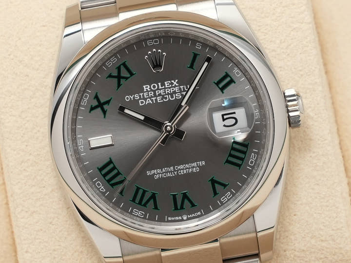 ロレックス デイトジャスト36 Ref.126200 ステンレススチール スレートローマン文字盤 オイスターブレスレット 中古 b2agyfy2