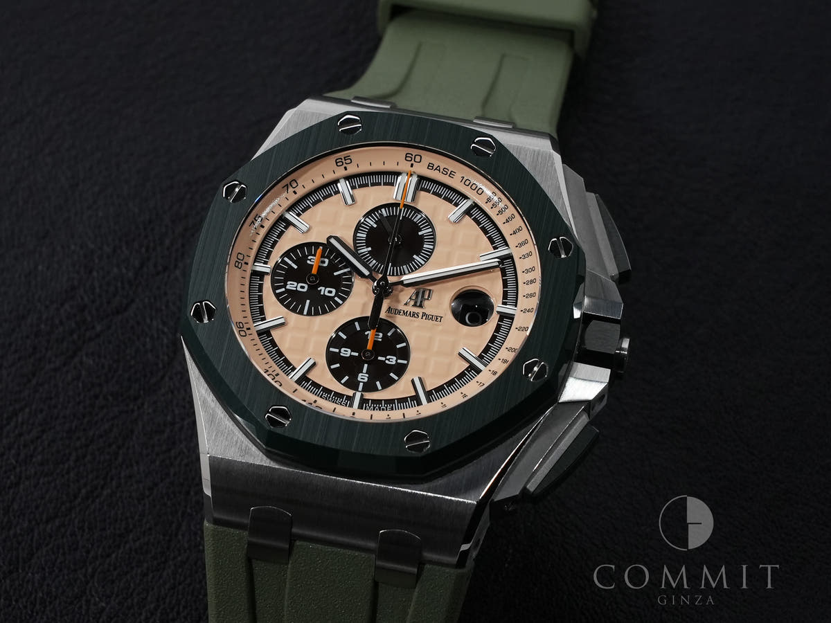 オーデマピゲ ロイヤルオーク オフショア クロノグラフ Ref.26400SO.OO.A054CA.01 ベージュダイヤル（グランド・タペストリー）文字盤 美中古 uakym2yi