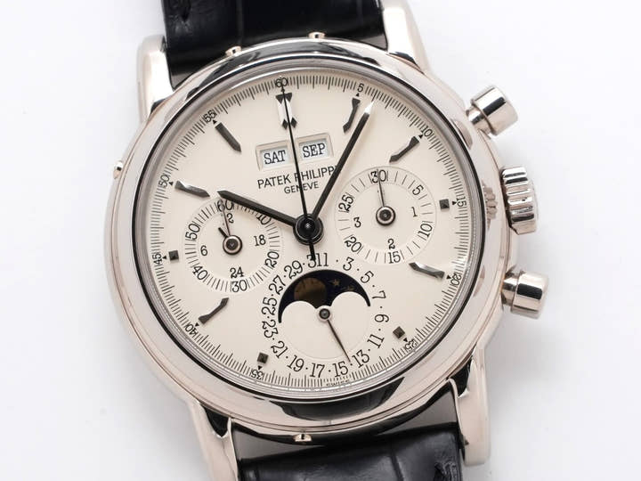 パテックフィリップ パーペチュアルカレンダー クロノグラフ Ref.3970EG-001 ホワイトゴールド シルバー文字盤