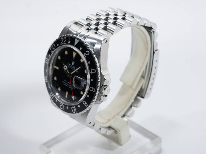 ロレックス GMTマスター Ref.16750 ステンレススチール ブラック文字盤 ジュビリーブレスレット 中古 3o2b43b3