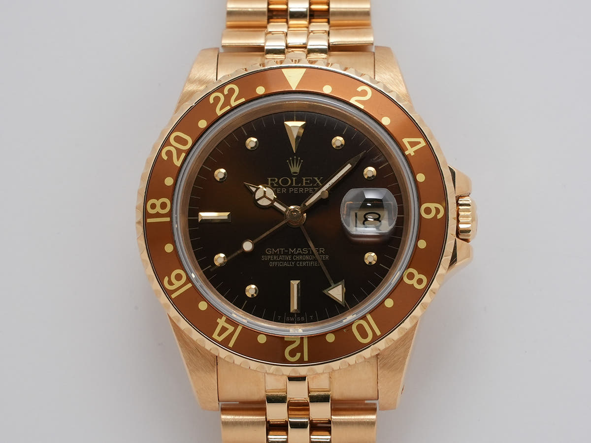 ロレックス GMTマスター Ref.16758 18KYG ブラウン文字盤 中古 vokbgfa7