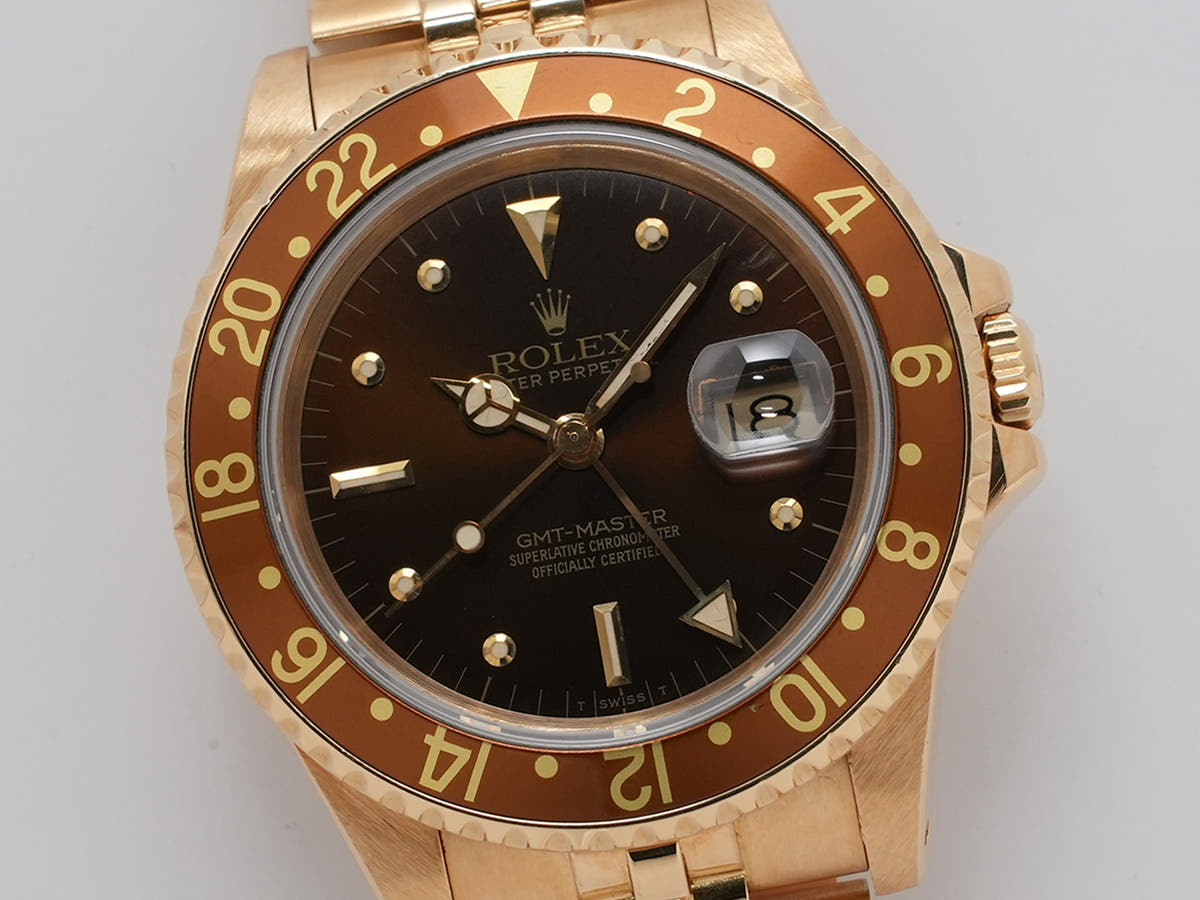 ロレックス GMTマスター Ref.16758 18KYG ブラウン文字盤 中古 vokbgfa7