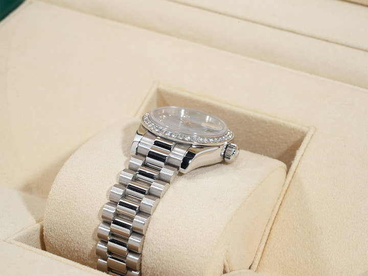 Rolex Datejust Ref. 179136 Platinum Sodalite Dial with 10 Diamond Markers and President Bracelet