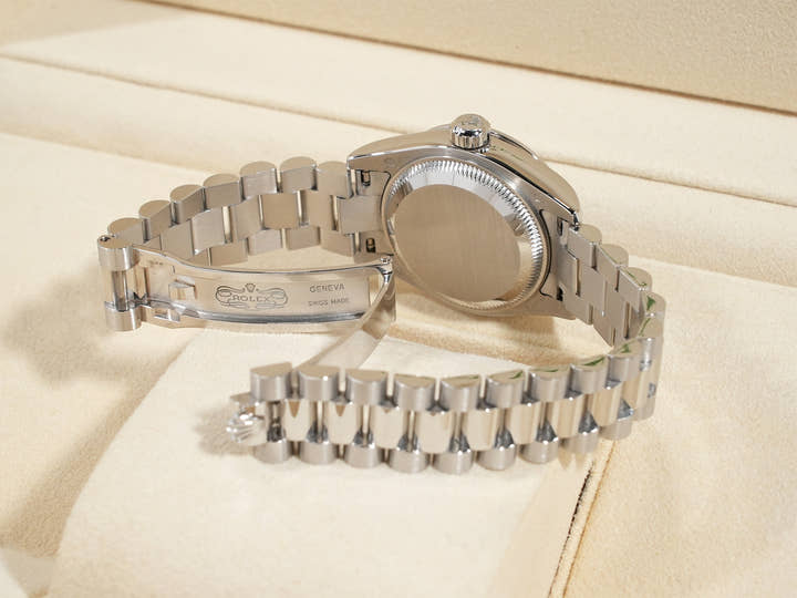 Rolex Datejust Ref. 179136 Platinum Sodalite Dial with 10 Diamond Markers and President Bracelet